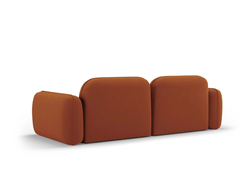 Cosmopolitan Design - Divano modulare "Sydney" 3 posti in velluto terracotta 