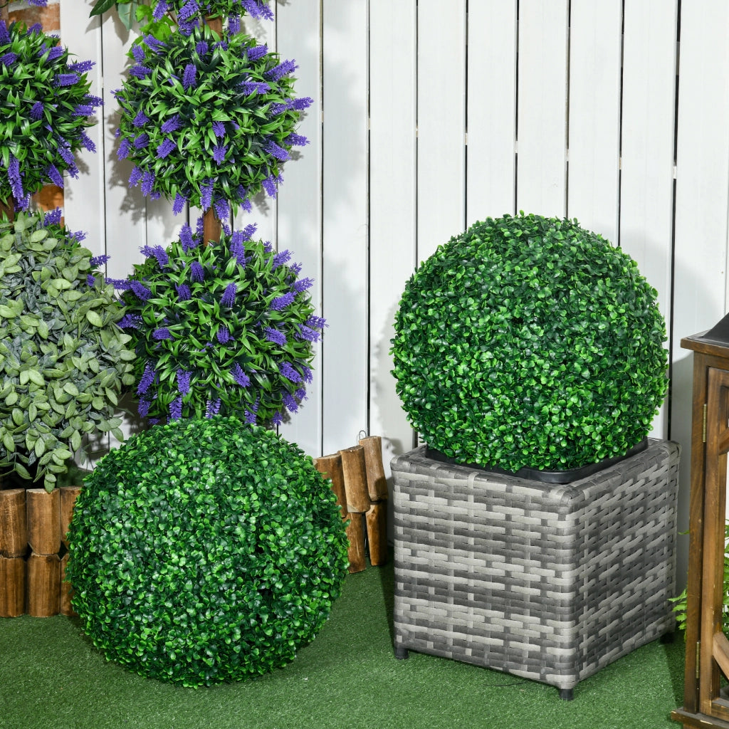 Set di 2 Palle di Bosso Artificiali ¨C Minimal ¨C Verde
