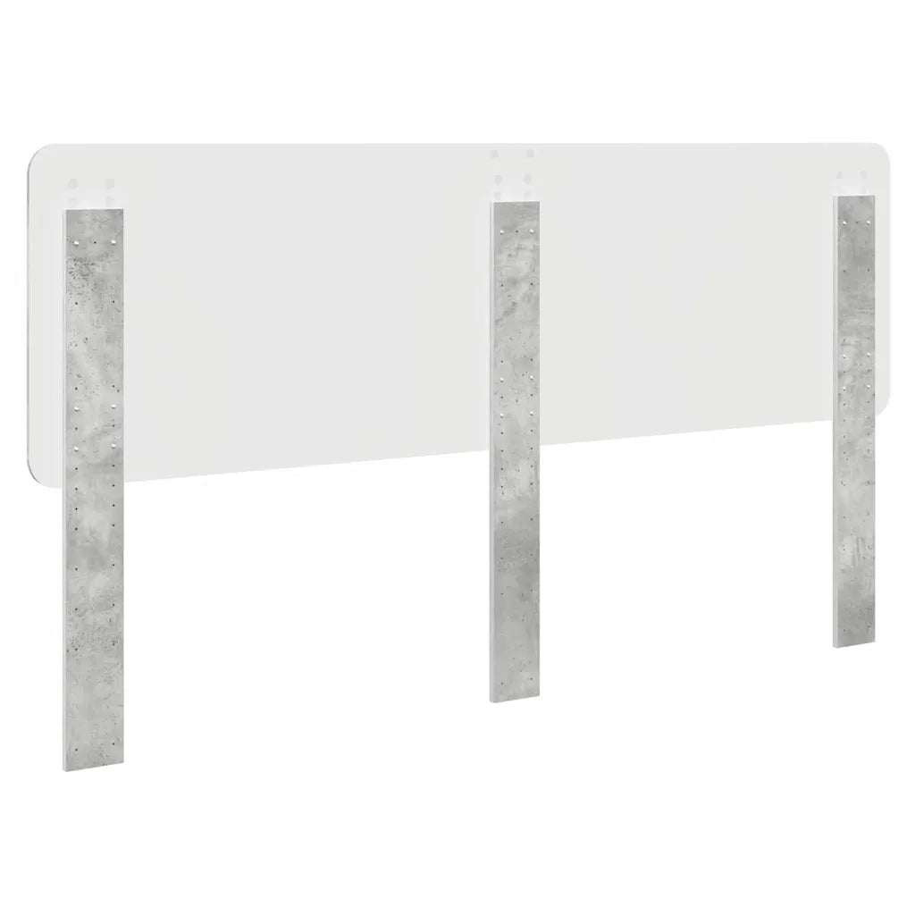 Testiera-Testata-Testiera Decorativa Grigio cemento 200 cm Legno multistrato 550912