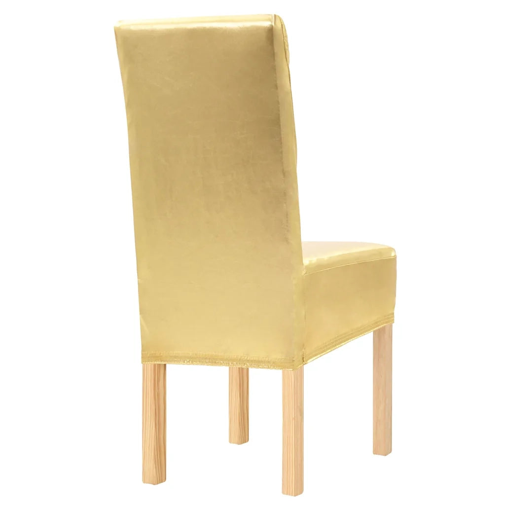 Coprisedia 6 pz in Elasticizzato Oro 133558