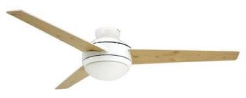 Vam Ventilatore da soffitto bianco 122 cm con luce e telecomando con sensore temperatura