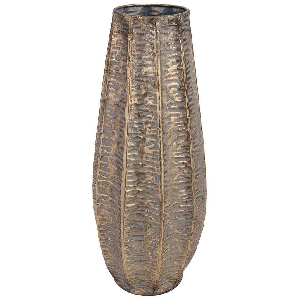 Vaso in metallo dorato 24,5x23x58,5 cm (altezza)