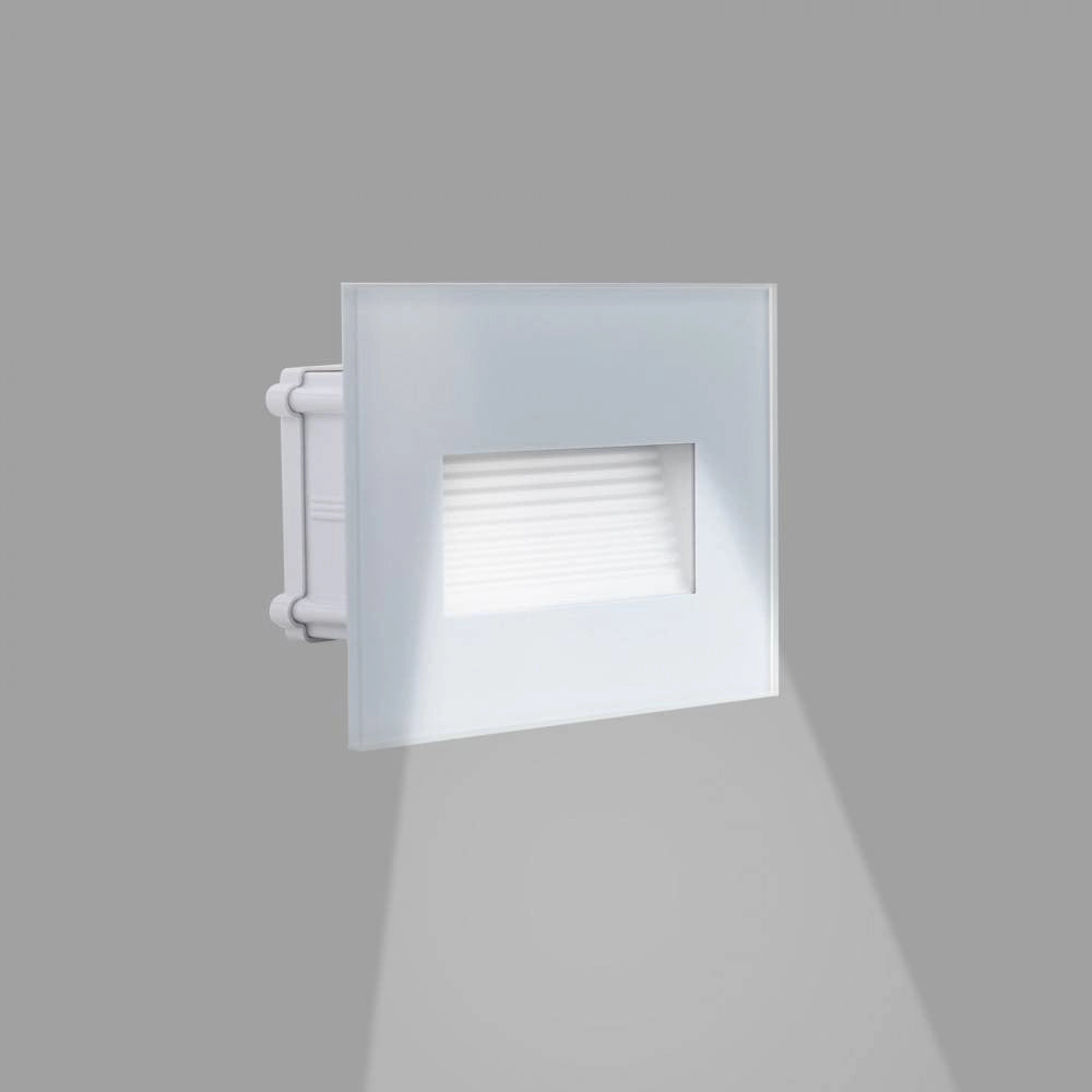 Trade Shop - Segnapasso Led 4w Incasso Per Scatola 503 3000k 4000k Ip65 Cornice In Vetro - Bianco-bianco Freddo      -