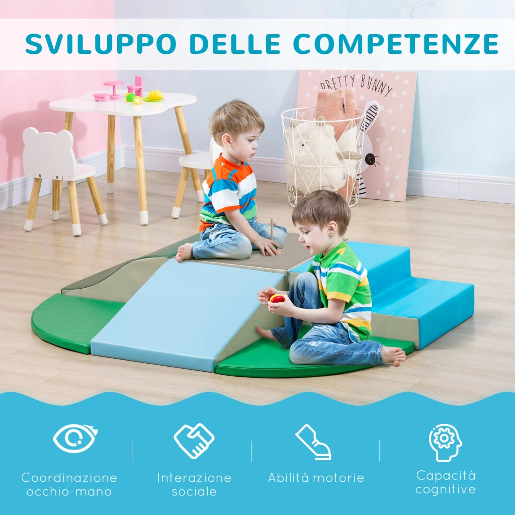 Set Costruzioni Morbide per Bambini 1-3 Anni ¨C zephmum ¨C 6 Pezzi Multicolore