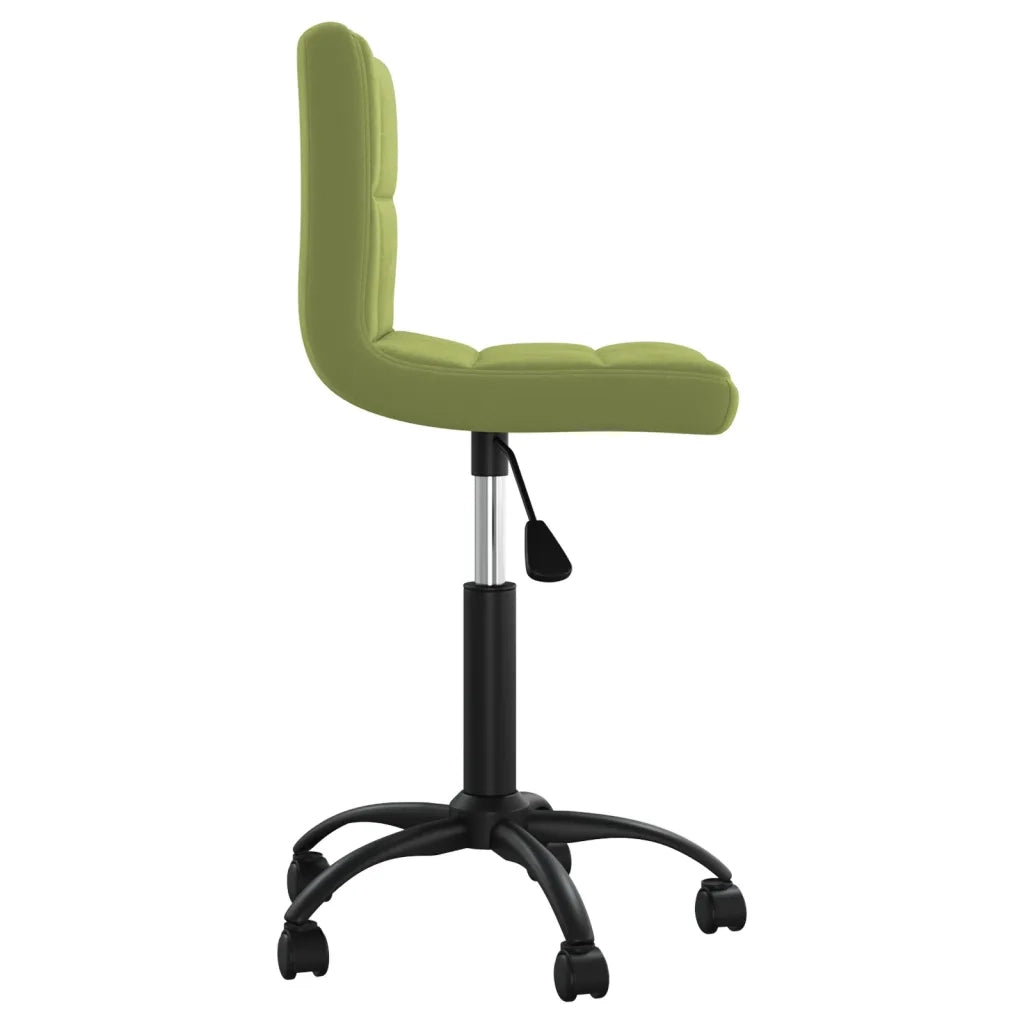 Sedia da Pranzo Girevole Verde Chiaro in Velluto 3087598