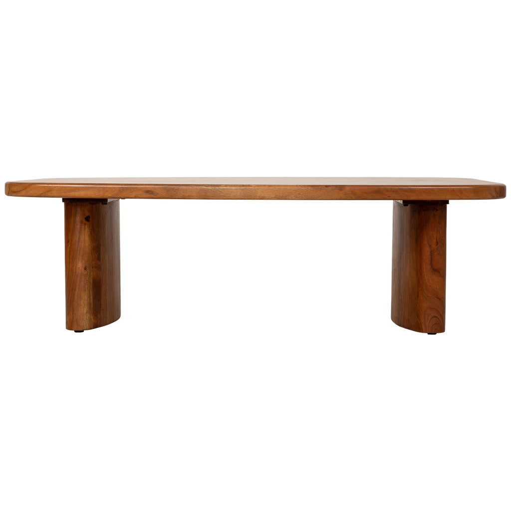 Tavolino da caffè in legno marrone 130x80x40h cm