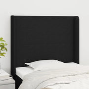 Testiera ad Orecchio-Testata con Orecchie Nera 103x16x118/128 cm in Tessuto 183148