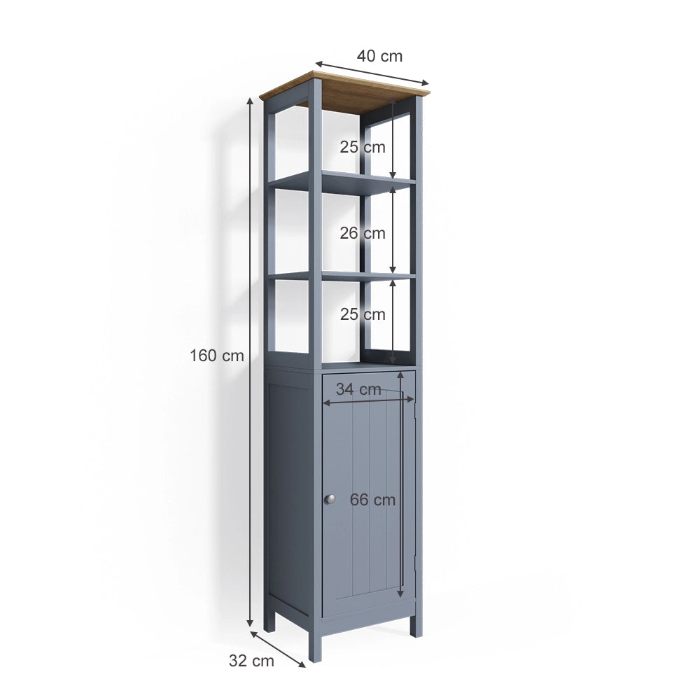 Vicco Mobile bagno alto Grigio 40 x 160 cm