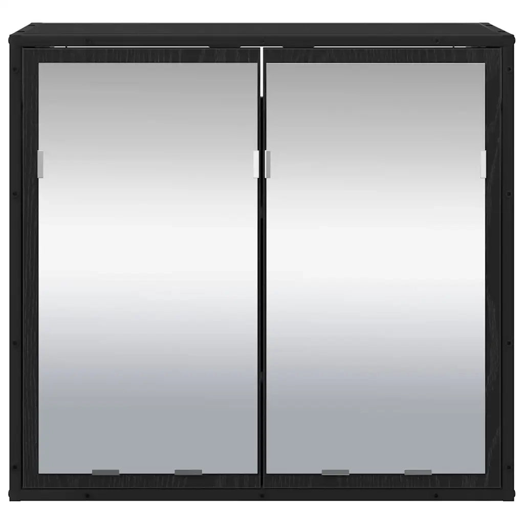 Scaffale da parete con lo scaffale Rovere Nero 65 x 20 x 60 cm 883610