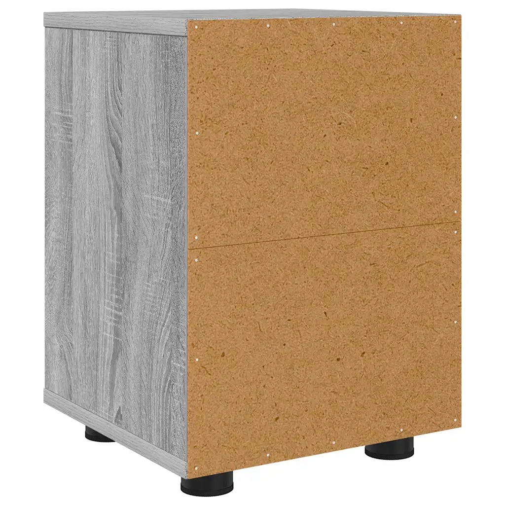 Comodini con cassetto 2 pz-Set di 2 Tavolino da notte Grigio Sonoma 30,5 x 30 x 43 cm