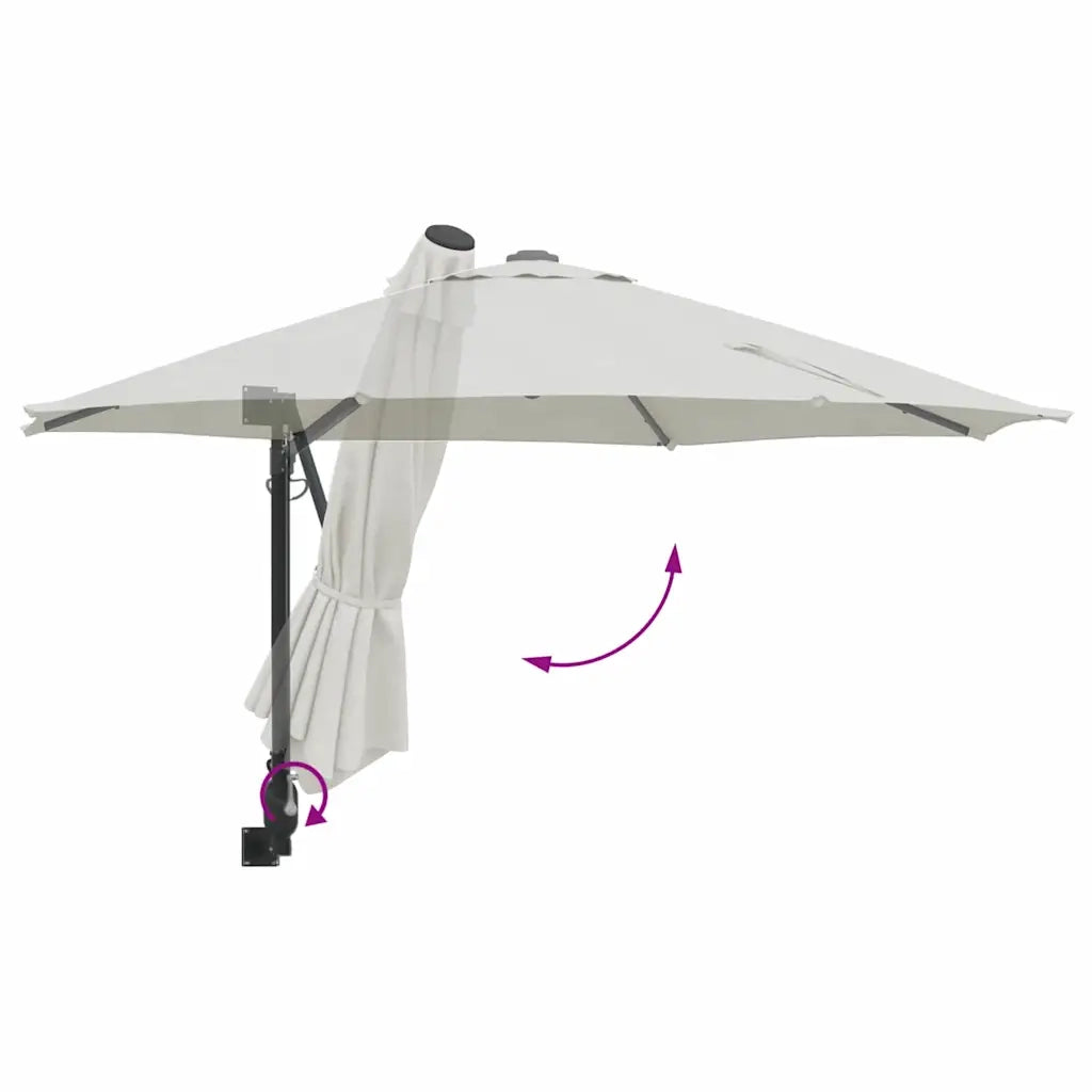 Ombrello da giardino Sabbia 248 x 248 x 148 cm 42003227