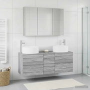Set di mobili per il bagno 4 pz Sonoma grigio 3407108