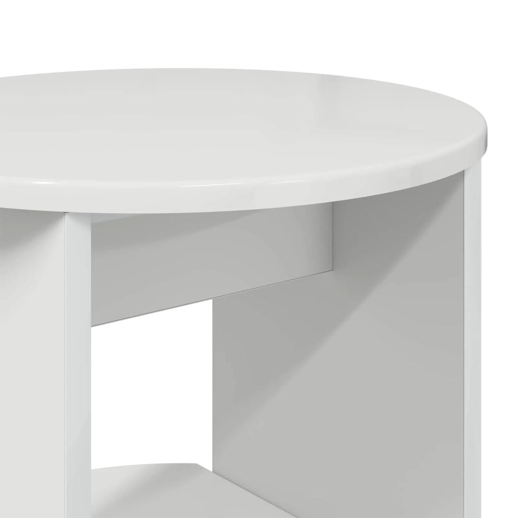 Mobile laterale Bianco Lucido 40 x 40 x 100 cm 899847