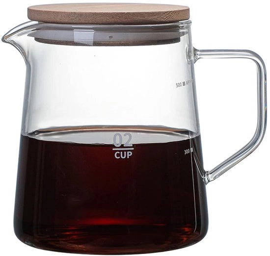 Karaf per Caffè - Karaf per Caffè, Caffè, Succo e Tè - Karaf in Vetro Isolante con Coperchio (300 ml)