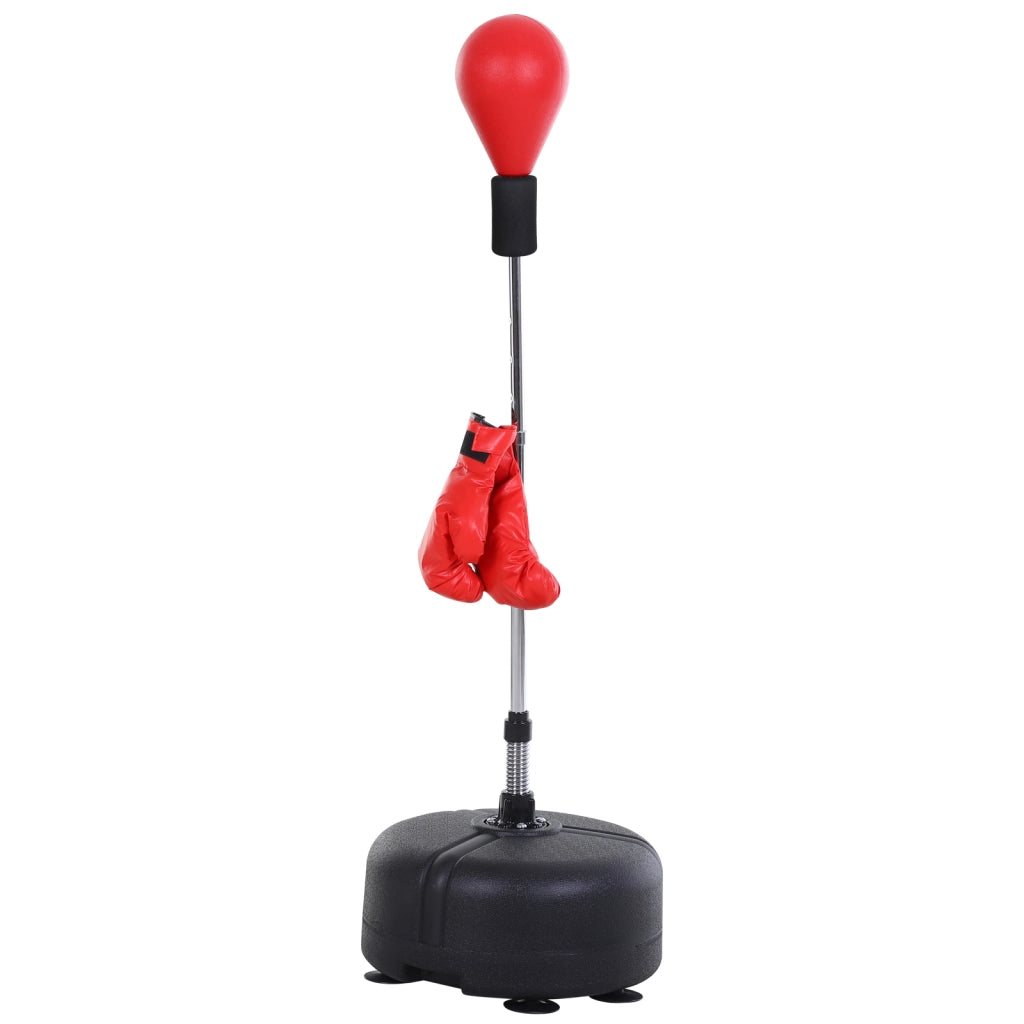 Punching Ball con Altezza Regolabile e Base ¨C Minimal ¨C Rosso 136-154 cm