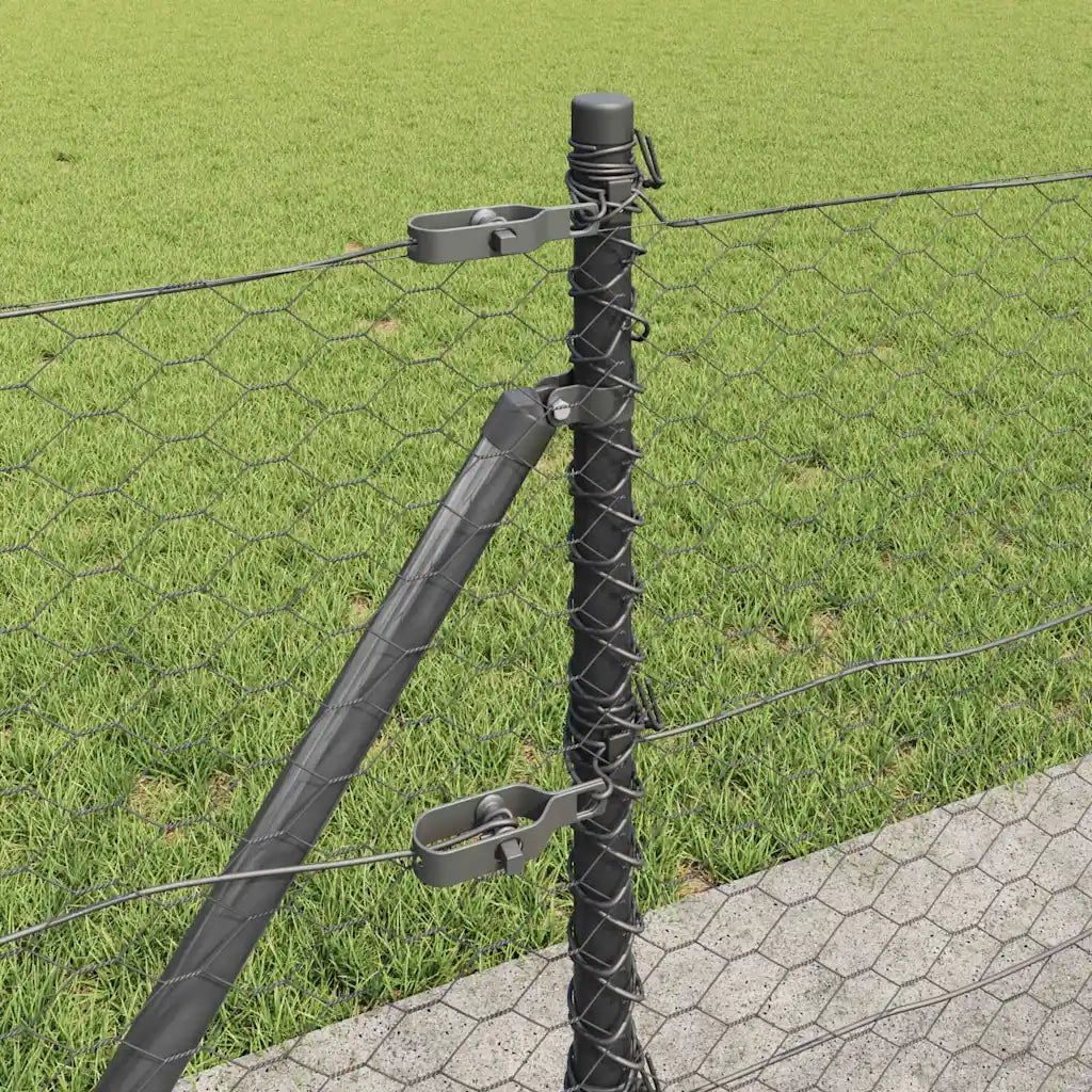 Palo della recinzione Grigio 10 x 0,4 m (rete da 36 mm)