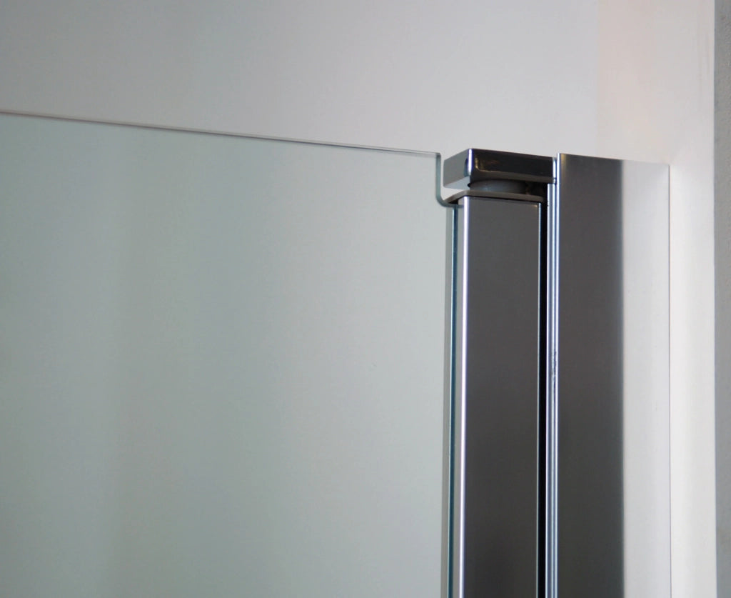 Box doccia frontale OPEN porta battente 75 cm (73,6-77,6) cromo lucido vetro frost