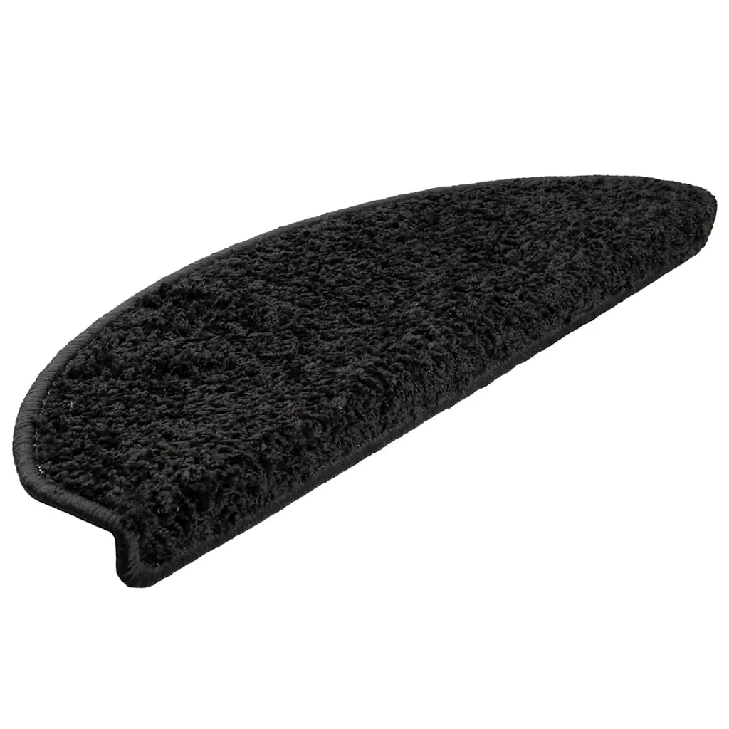 Tappetini per scale 30 pz 65x21x4 cm Nero Semicircolari Grandi 3365813