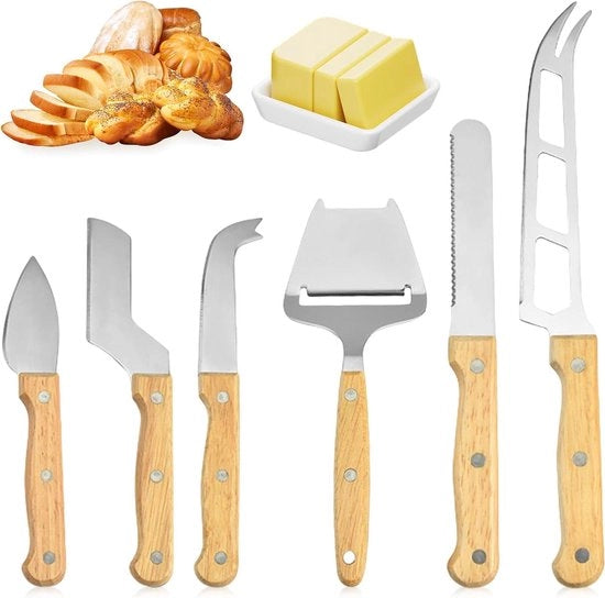 Set di formaggio - 6 pezzi - Acciaio inossidabile - Varie