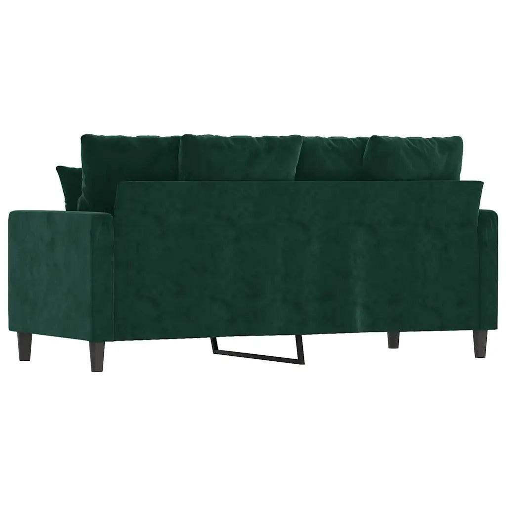 Divano a 2 Posti-Sofa 2 Posti Verde Scuro 140 cm in Velluto 646688
