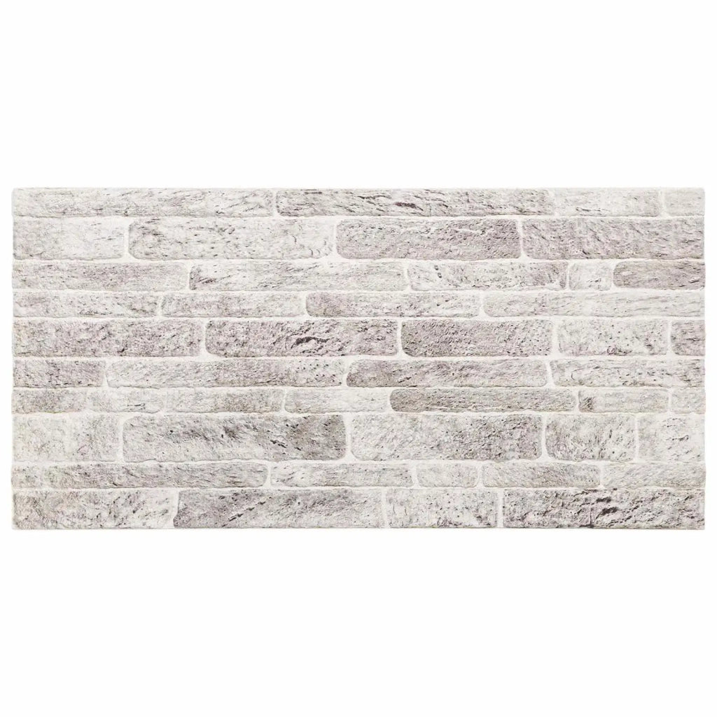 Pannelli da parete 10 pz 100 x 50 cm Grigio chiaro e bianco 42046106