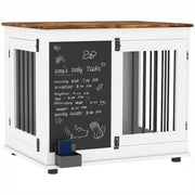 Gabbia per cani con 2 porte e lavagna ¨C Minimal ¨C 80x60x70 cm bianco