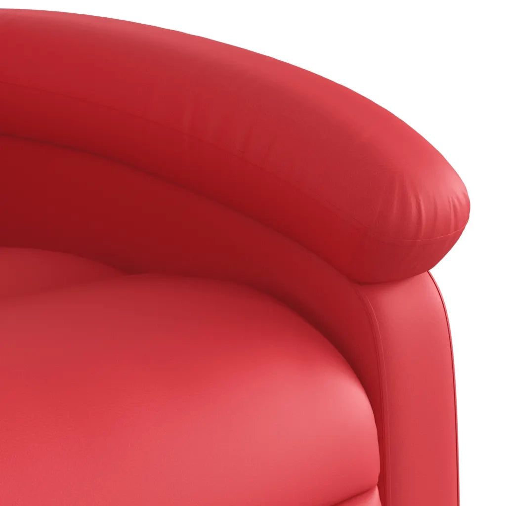 Poltrona Massaggiante | Sedia Relax Reclinabile Rossa in Similpelle
