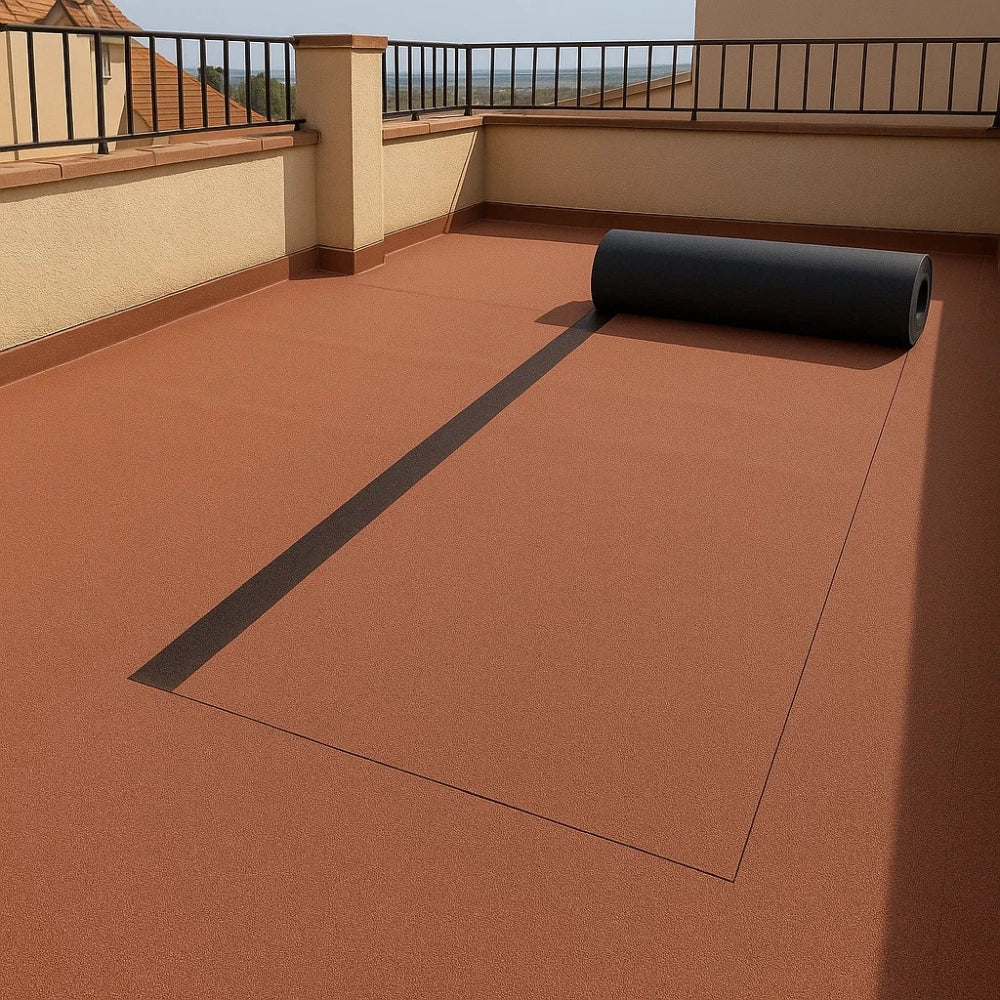 Guaina ardesiata rossa casasciutta impermeabilizzazione terrazze 2 rotoli 1x10 m