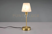LUIS II LAMPADA ASTA + VETRO SABBIATO MONTATURA OTTONE H.32CM 1 LUCE ATTACCO E14