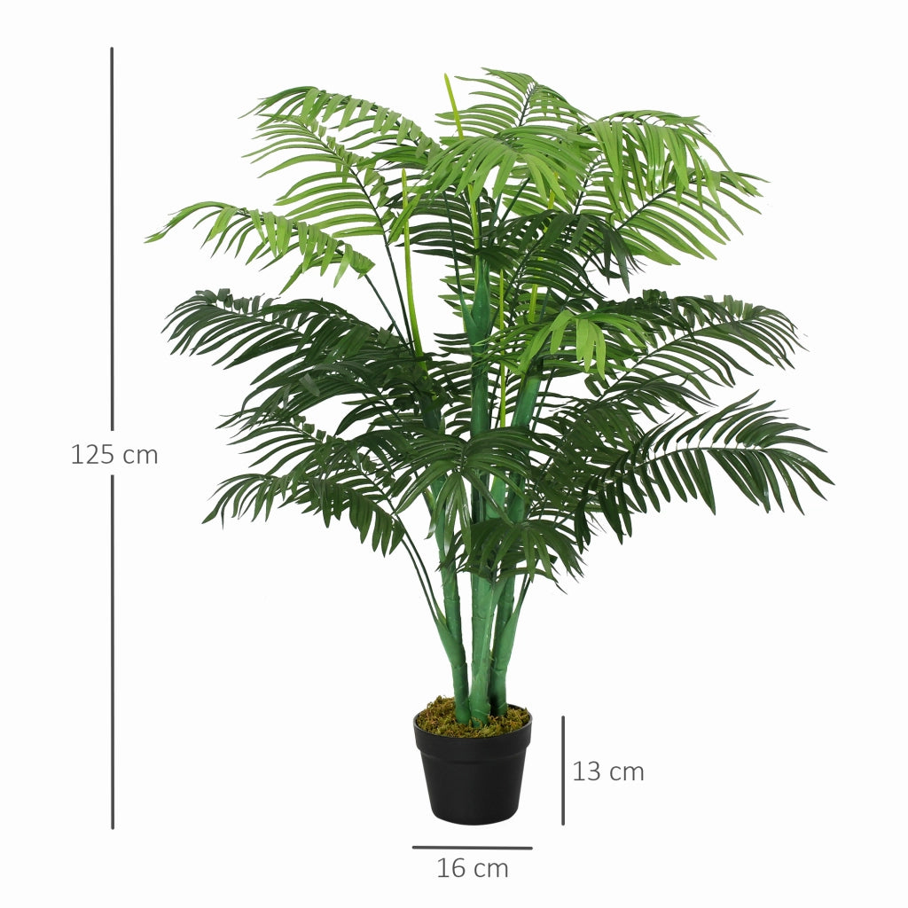 Palma Artificiale 125cm ¨C zephmum ¨C Verde in Vaso per Giardino Balcone