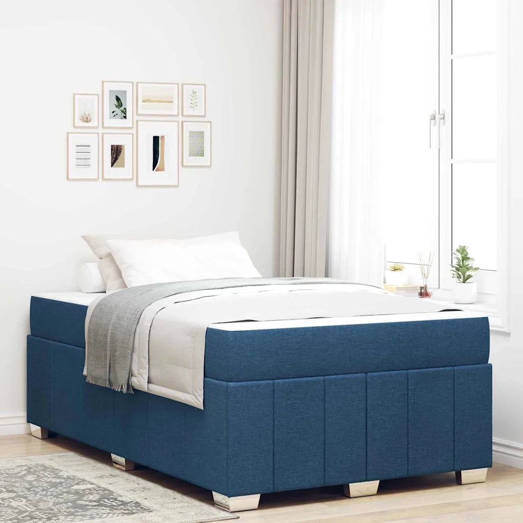 Struttura del letto con materasso Blu 120 x 200 cm Tessuto 3398285