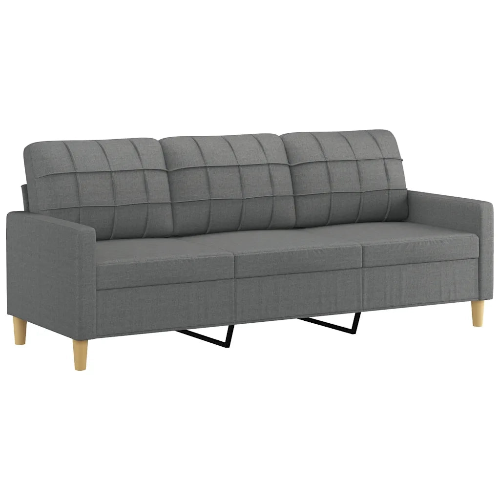 Divano a 3 Posti-Sofa 3 Posti Grigio Chiaro 180 cm in Tessuto 676162