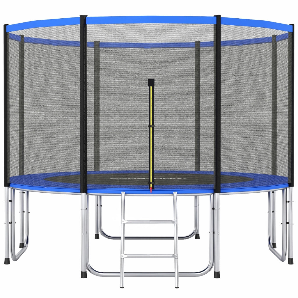 Trampolino Elastico ?366 cm ¨C Xylo ¨C Con Rete di Sicurezza Scala e Protezione Molle Blu