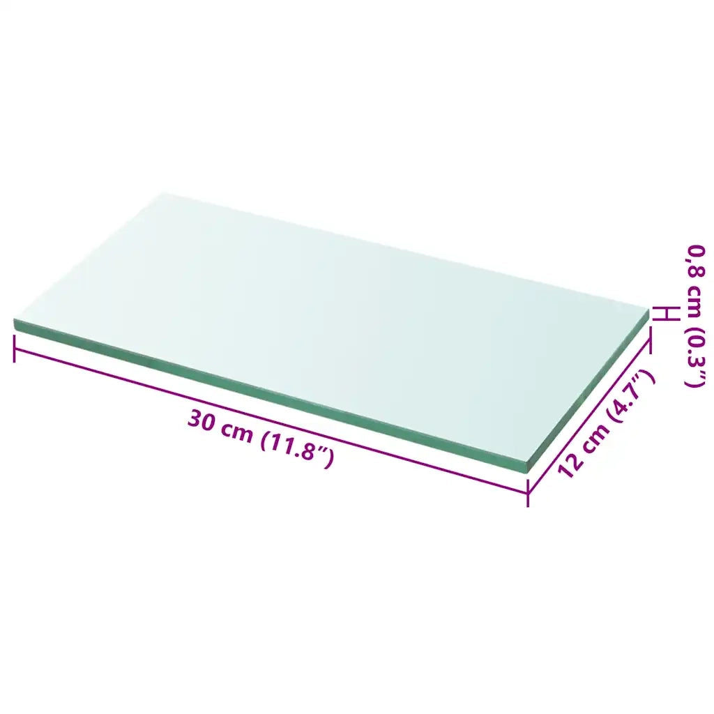 Mensola in Vetro Trasparente 30x12 cm 243807