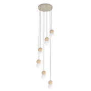 Lampada a sospensione LOOP LED beige bianco Emibig