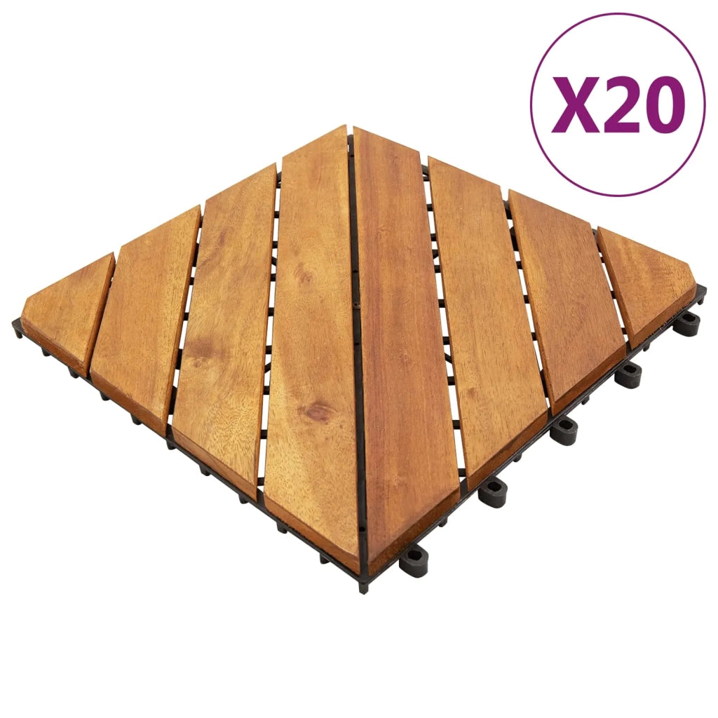 Piastrella per Decking 20 pcs Marrone 30 x 30 cm 3444892