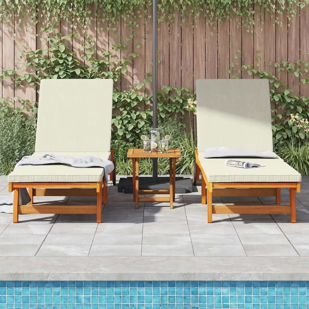 Lettino da sole 2 pcs Marrone 65 x 199 x 84 cm 3325194
