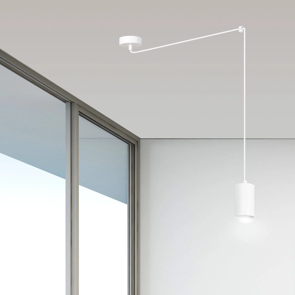 Lampada a sospensione Emibig Traker bianca 1xGU10 3m