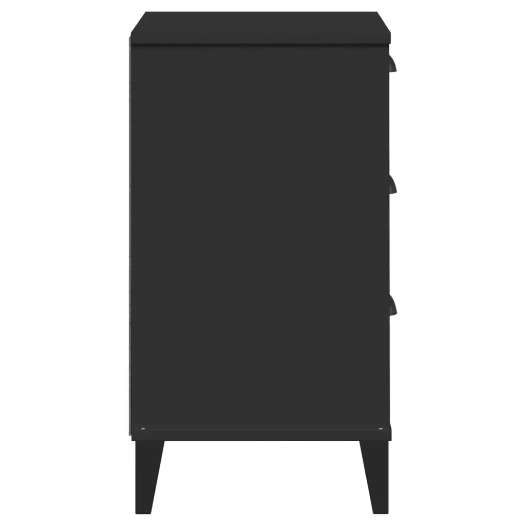 Comodino VIKEN Nero in Legno Multistrato 374912