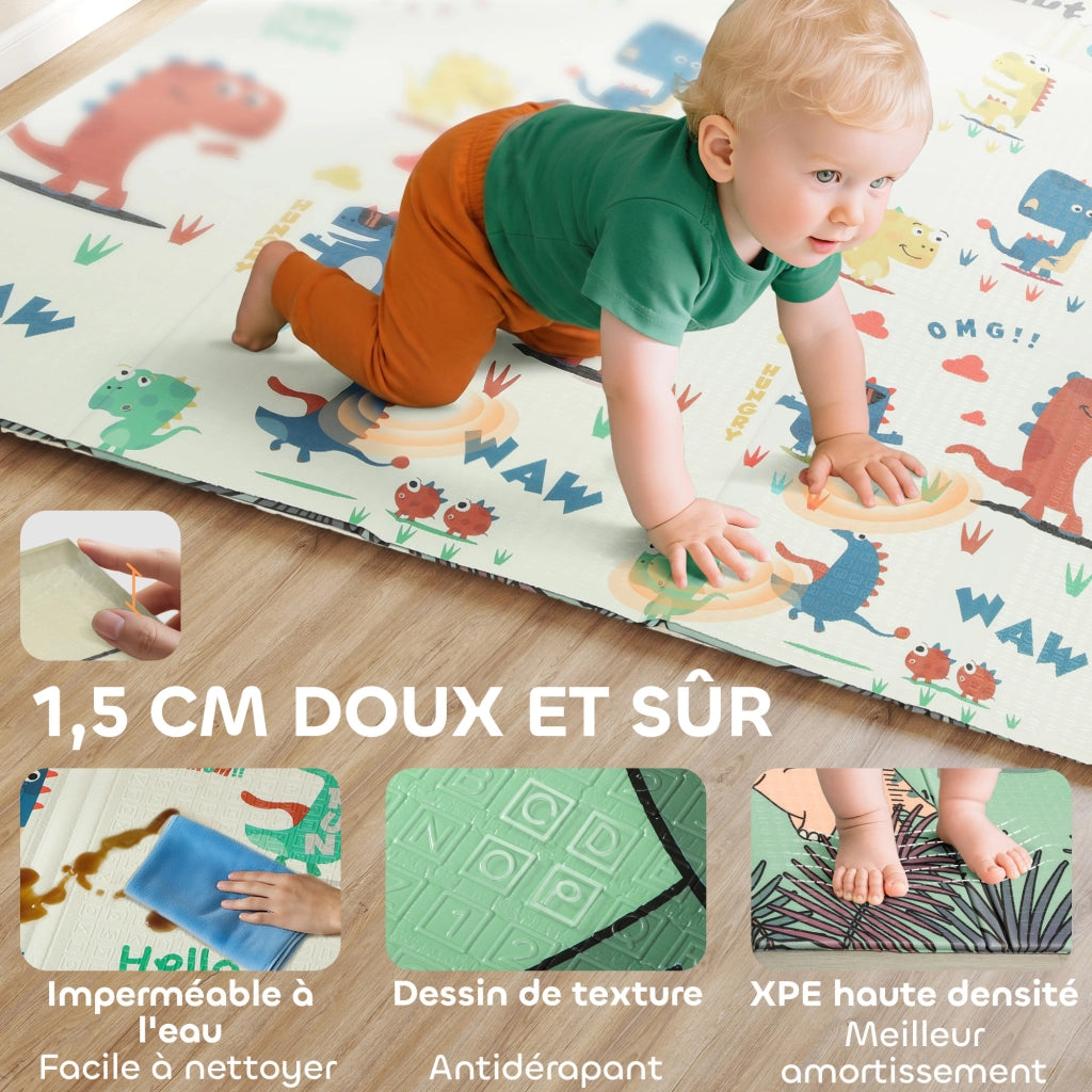 Tappeto gioco per bambini ¨C Minimal ¨C multicolor 196x176x1.5 cm