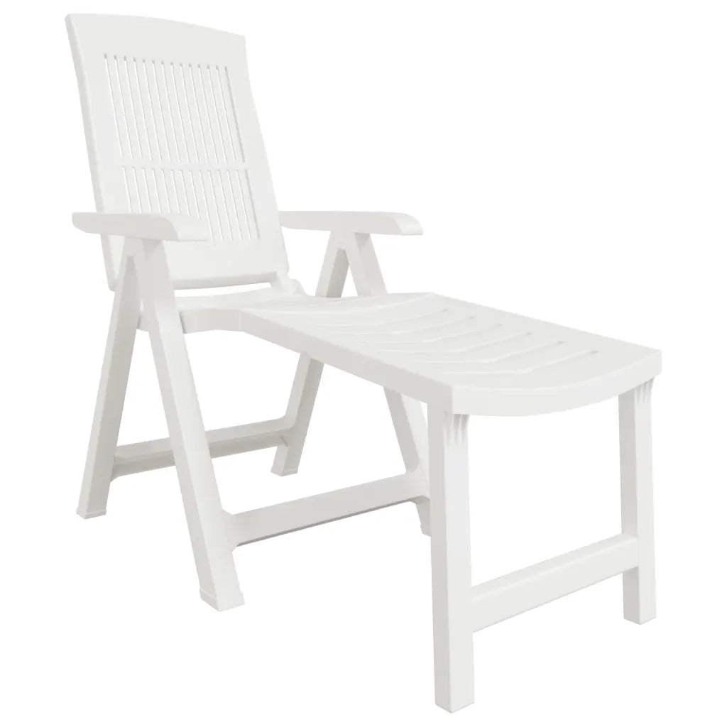 Lettino Prendisole Bianco in Plastica 364705