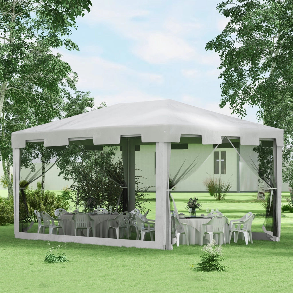 Tenda da giardino ¨C zephmum ¨C bianco e nero 4x3 m