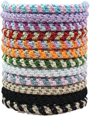 Elastici per capelli per donne e ragazze - 12 pezzi (12 diverse colori)