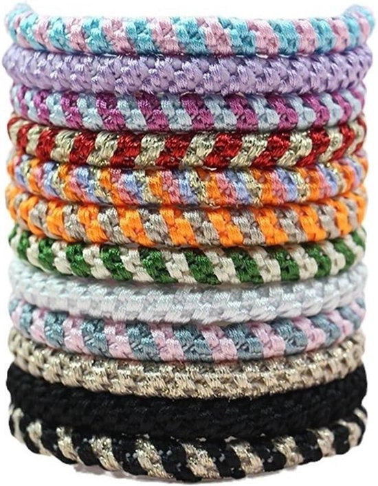 Elastici per capelli per donne e ragazze - 12 pezzi (12 diverse colori)