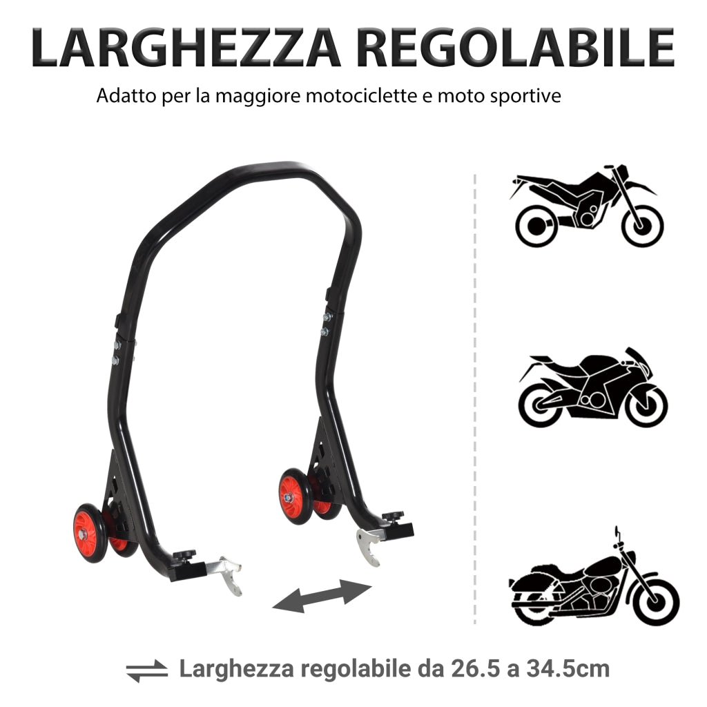 Cavalletto Regolabile per Moto ¨C Zephmum ¨C Nero