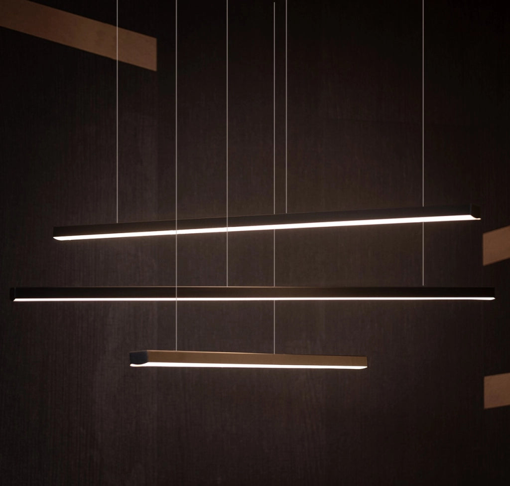 Lampada a sospensione LED Trio 36W 3 barre nere Maxlight