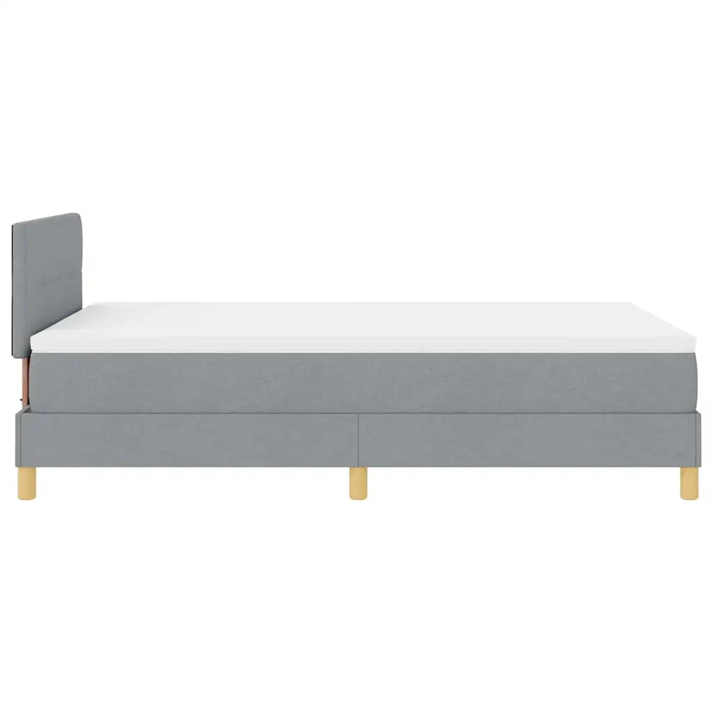 Letto a Sorgente LED con led Grigio chiaro 120 x 190 cm Tessuto 3342422