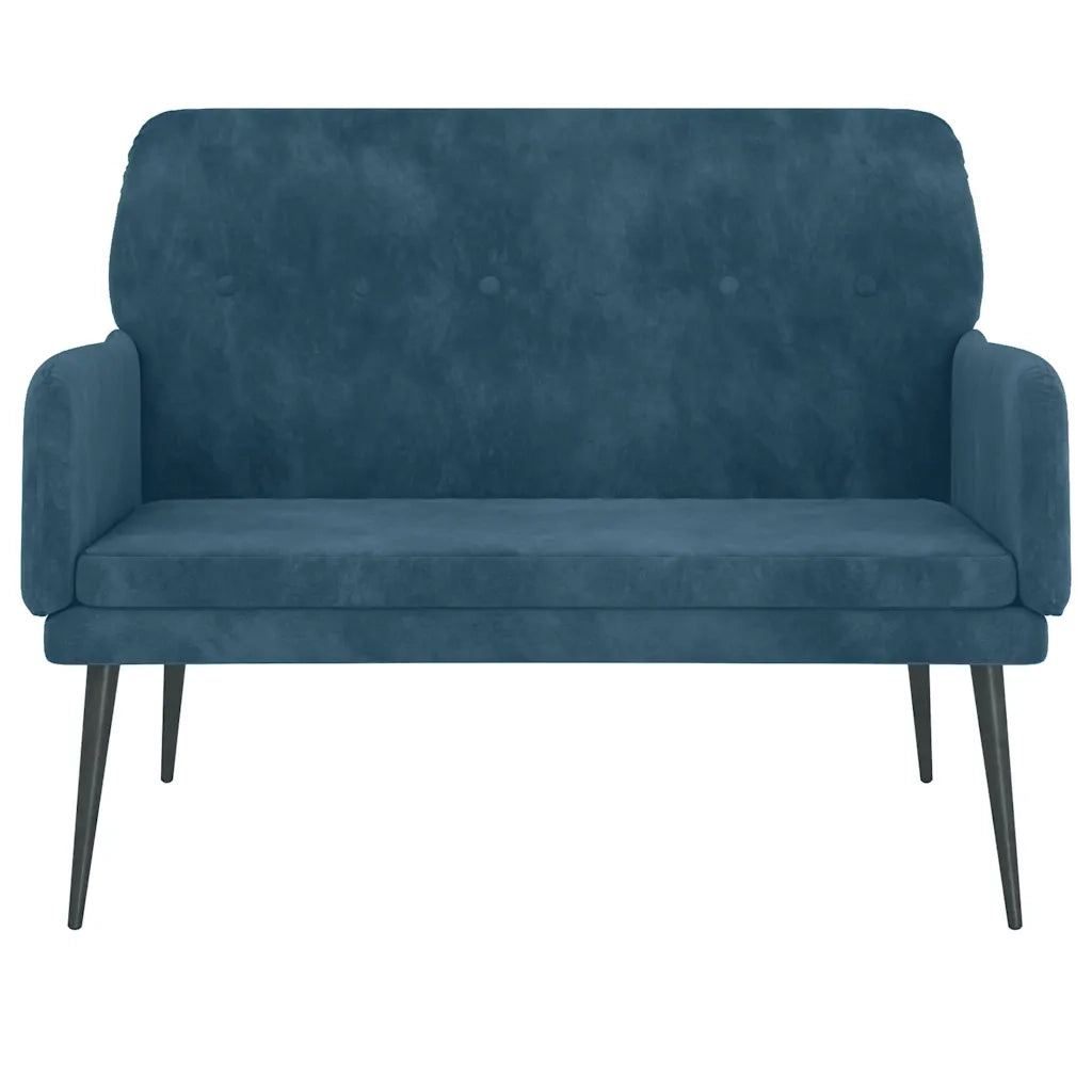 Panca-Sgabello Blu 108x79x79 cm in Velluto 634918