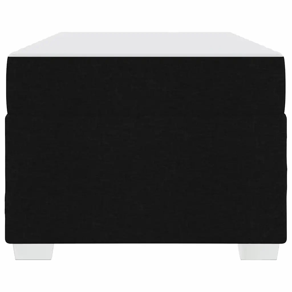 Struttura del letto con materasso Nero 90 x 190 cm Tessuto