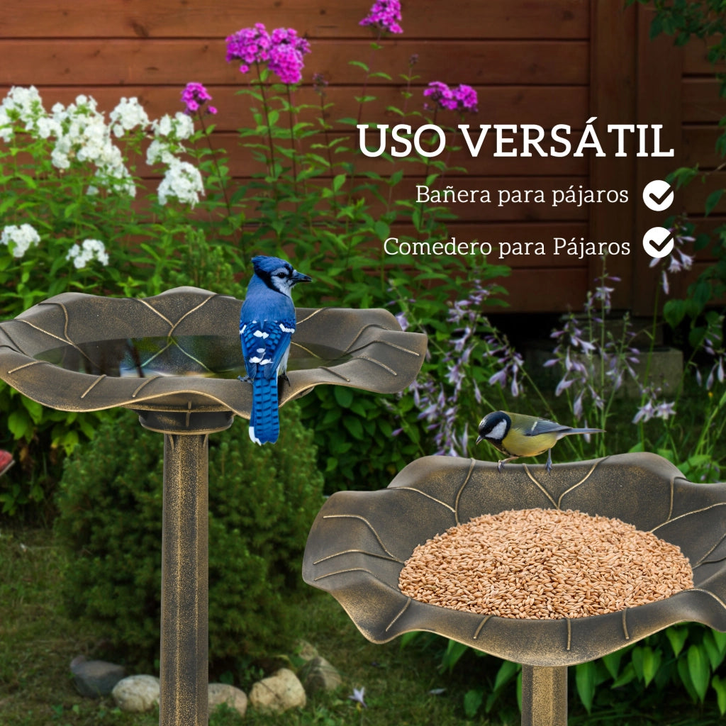 Bagno per uccelli da giardino ¨C zephmum ¨C Bronce 71 cm